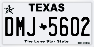 TX license plate DMJ5602
