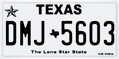 TX license plate DMJ5603