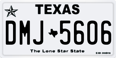 TX license plate DMJ5606