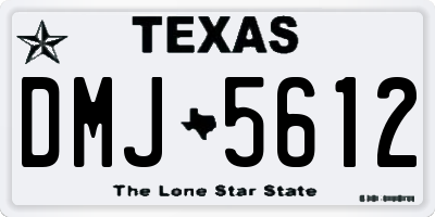 TX license plate DMJ5612