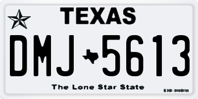 TX license plate DMJ5613