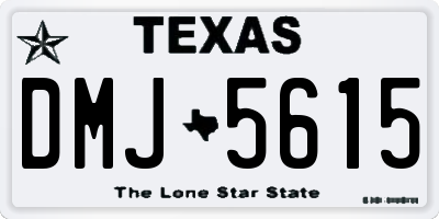 TX license plate DMJ5615