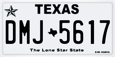 TX license plate DMJ5617