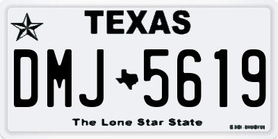 TX license plate DMJ5619