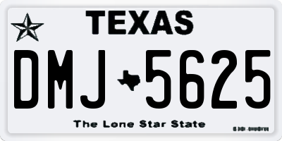 TX license plate DMJ5625