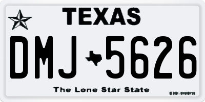 TX license plate DMJ5626