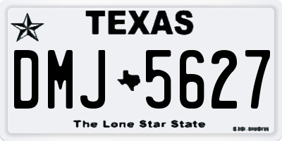 TX license plate DMJ5627