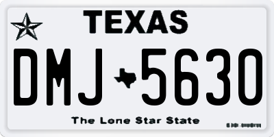 TX license plate DMJ5630