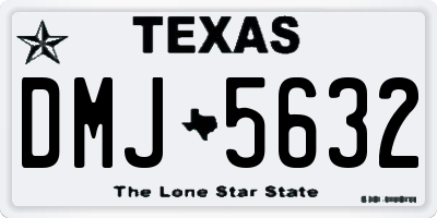 TX license plate DMJ5632