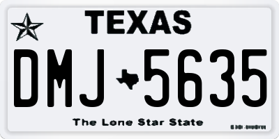 TX license plate DMJ5635
