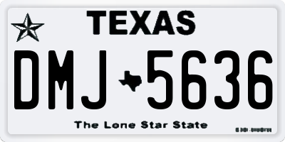 TX license plate DMJ5636