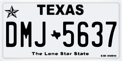 TX license plate DMJ5637
