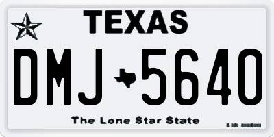 TX license plate DMJ5640