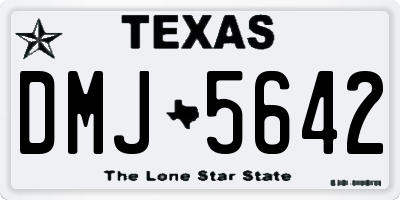 TX license plate DMJ5642