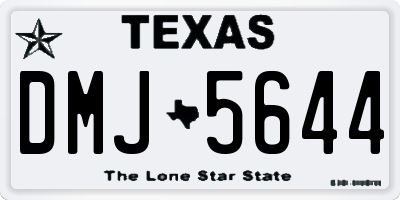 TX license plate DMJ5644