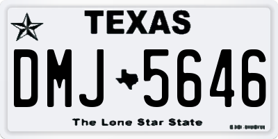 TX license plate DMJ5646
