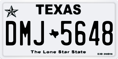 TX license plate DMJ5648