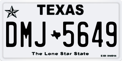 TX license plate DMJ5649