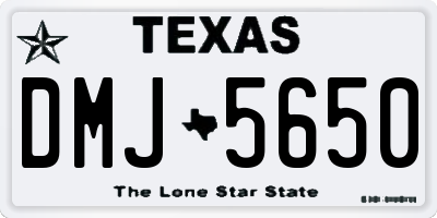 TX license plate DMJ5650