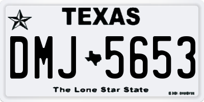 TX license plate DMJ5653