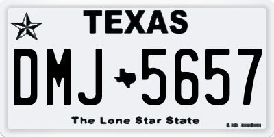 TX license plate DMJ5657