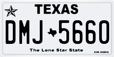 TX license plate DMJ5660