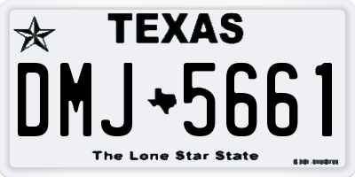 TX license plate DMJ5661