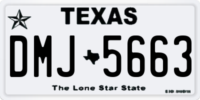 TX license plate DMJ5663