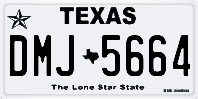 TX license plate DMJ5664