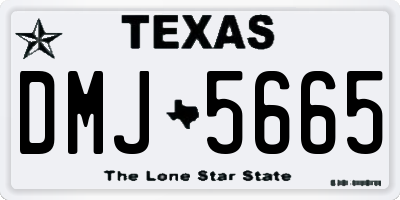 TX license plate DMJ5665