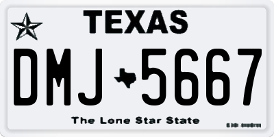 TX license plate DMJ5667