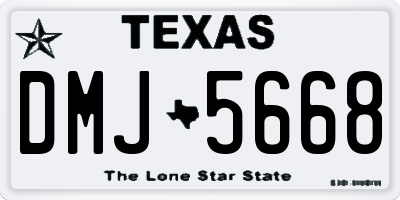 TX license plate DMJ5668
