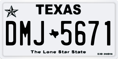 TX license plate DMJ5671