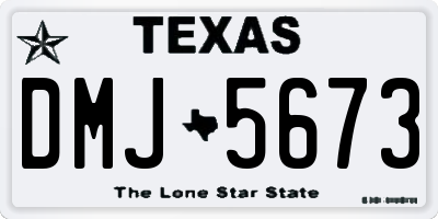 TX license plate DMJ5673