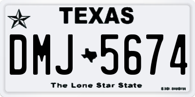 TX license plate DMJ5674