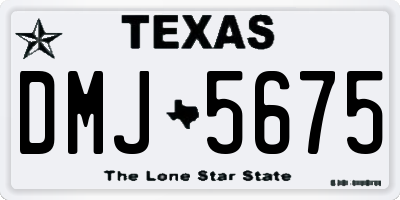 TX license plate DMJ5675
