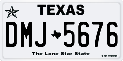 TX license plate DMJ5676