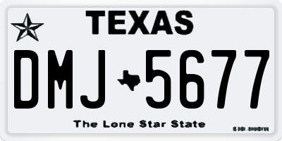 TX license plate DMJ5677