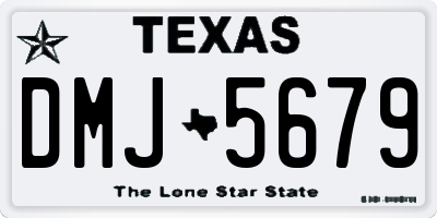 TX license plate DMJ5679