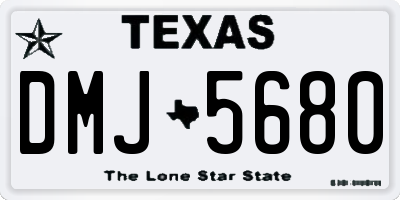 TX license plate DMJ5680