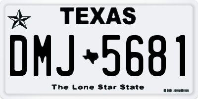 TX license plate DMJ5681