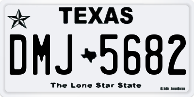TX license plate DMJ5682