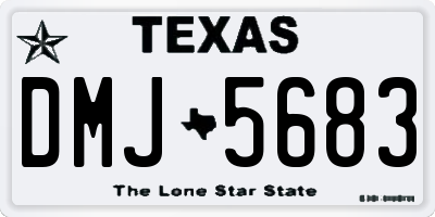 TX license plate DMJ5683