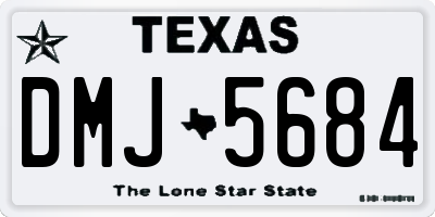 TX license plate DMJ5684