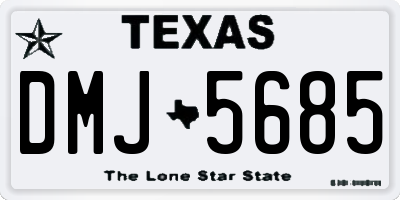 TX license plate DMJ5685