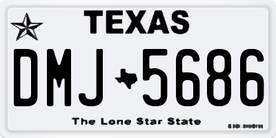 TX license plate DMJ5686