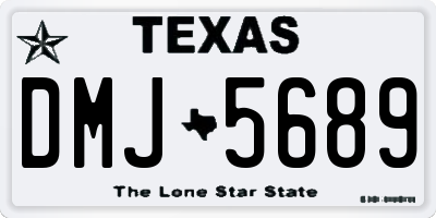 TX license plate DMJ5689