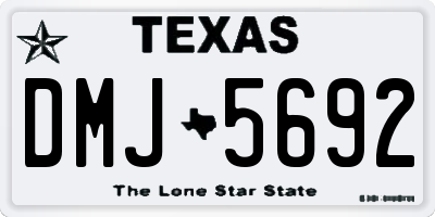 TX license plate DMJ5692