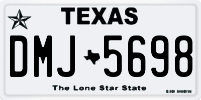 TX license plate DMJ5698
