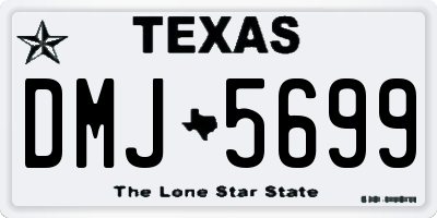 TX license plate DMJ5699